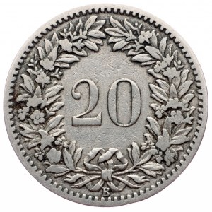Switzerland, 20 Rappen 1883, Bern