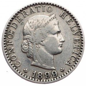Switzerland, 20 Rappen 1899, Bern