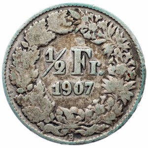 Switzerland, 1/2 Franc 1907, Bern