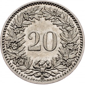 Switzerland, 20 Rappen 1911, Bern