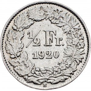 Switzerland, 1/2 Franc 1920, Bern