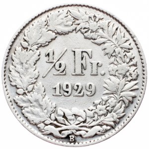 Switzerland, 1/2 Franc 1929, Bern