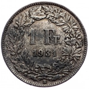 Switzerland, 1 Franc 1931, Bern