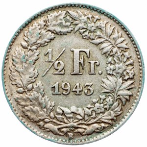 Switzerland, 1/2 Franc 1943, Bern
