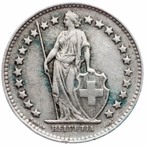 Switzerland, 1/2 Franc 1944, Bern