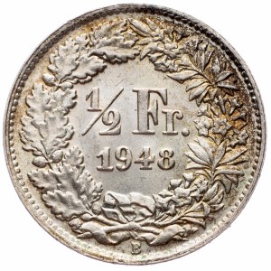 Switzerland, 1/2 Franc 1948, Bern
