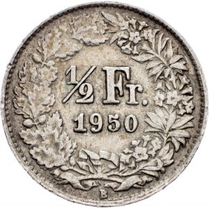 Switzerland, 1/2 Franc 1950