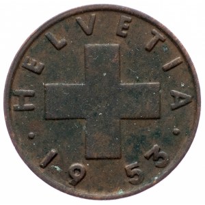 Switzerland, 1 Rappen 1953, Bern