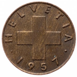 Switzerland, 1 Rappen 1957, Bern