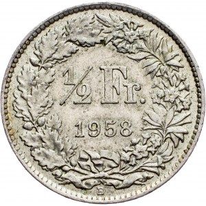 Switzerland, 1/2 Franc 1958