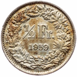 Switzerland, 1/2 Franc 1959, Bern