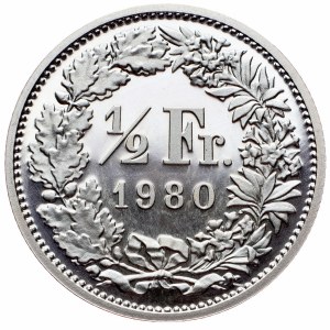 Switzerland, 1/2 Franc 1980, Bern