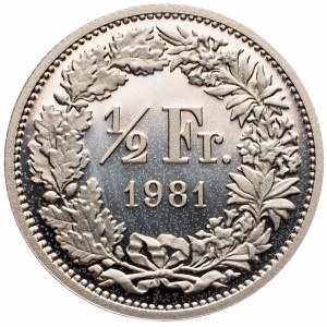 Switzerland, 1/2 Franc 1981, Bern
