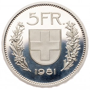 Switzerland, 5 Francs 1981, Bern