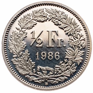 Switzerland, 1/2 Franc 1986, Bern