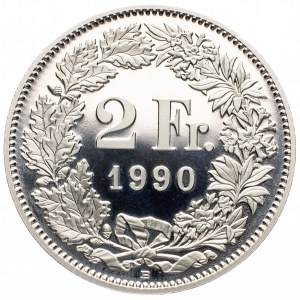 Switzerland, 2 Francs 1990, Bern
