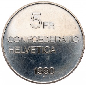 Switzerland, 5 Francs 1990, Bern