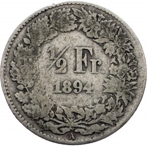 Switzerland, 1/2 Franc 1894 A