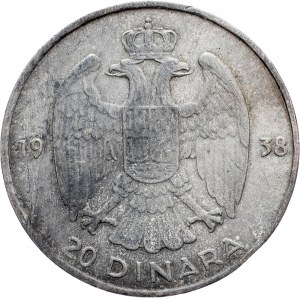 Yugoslavia, 20 Dinara 1938