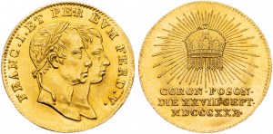 Franz I. (II.), Gold Jeton 1830, Pressburg