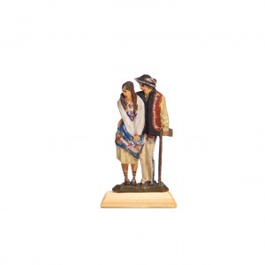 Figurine Highland couple - Executed by Jan GĄSIENICA-SZOSTAK (1895-1943)