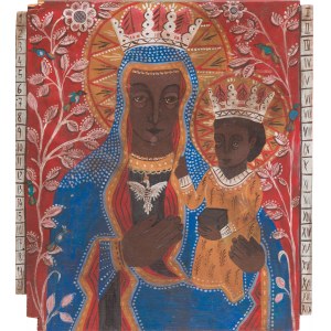 The painting Black Madonna - work of a folk artist