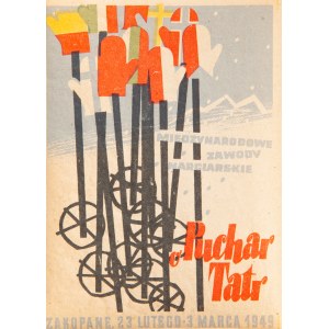 Leaflet print International Ski Competition for the Tatra Cup - Zakopane. February 23-March 3, 1949