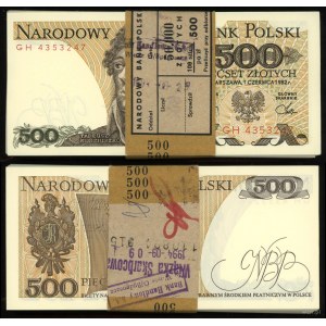 Polen, Paket mit Banknoten 100 x 500 Zloty, 1.06.1982