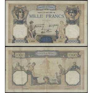 France, 1,000 francs, 30.03.1939