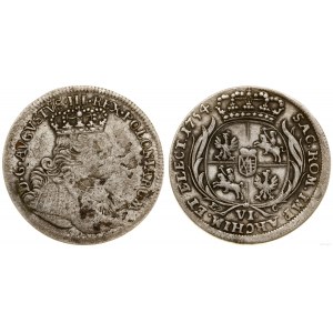 Polska, szóstak, 1754 EC, Lipsk