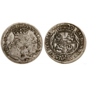 Poland, sixpence, 1754 EC, Leipzig