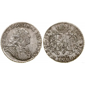 Polska, 1/6 talara, 1763 FWoF, Drezno