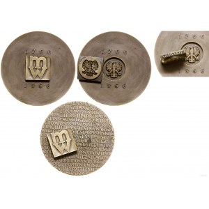 Poland, 200 years of the Warsaw Mint (two-piece medal), 1966, Warsaw