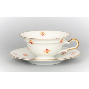 Cup and saucer, 1st half of 20th century.