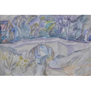 Bolesław STAWIŃSKI (1908-1983), Landschaft mit einer Brücke