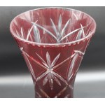 Glass Hortensia Crystal Vase 1970s. 20th century.