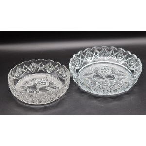 Set of Glass Dishes THREE Fruits Hortensia Glassworks