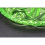 Glass Platter Josephine Ironworks Uranium Glass 1930s.