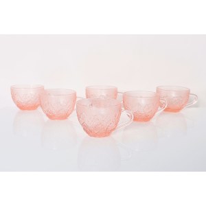Set of six rosaline cups Levels. - designed by Eryka TRZEWIK-DROST (b. 1931)