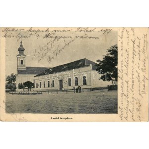 1907 Ászár (Kisbér), Római katolikus templom, községháza (EK)