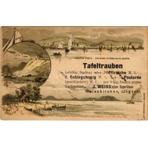 1899 (Vorläufer) Balaton vidéke, Balatonfüred, Zalai part, Tihany. Pesti Könyvnyomda Rt...