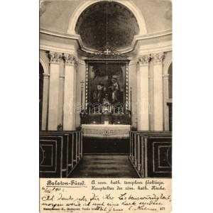 1902 Balatonfüred, Római katolikus templom főoltára, belső. Kampmann H. kiadása