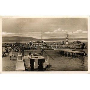 1938 Balatonlelle, strand (EK)