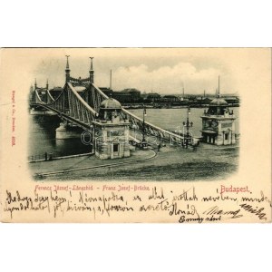 1899 (Vorläufer) Budapest, Ferenc József híd budai hídfő