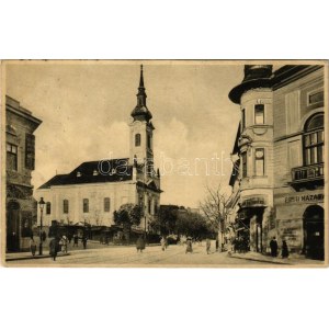 1928 Budapest I. Krisztina tér, Római katolikus templom, Pesti hazai Takarékpénztár egyesület...