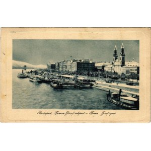 1913 Budapest V. Ferenc József rakpart (ma Belgrád rakpart) télen (EK)