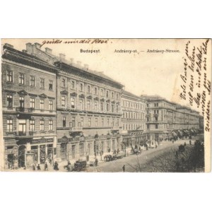 1905 Budapest VI. Andrássy út, Török S. gyógyszertára, Ulrich B.J. bádog és ólomáru gyári raktára, Telefon hírmondó (EK...