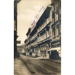 1929 Budapest VIII. Vas utca, Ecker Kálmán papírkereskedése üzlete, Országos Stefánia Szövetség háza...