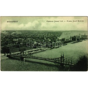 Budapest IX. Fővám tér, Ferenc József híd, Egyetem, gyárak, elevátor, ipartelep