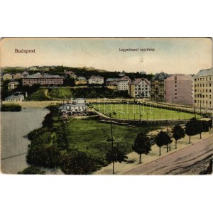Budapest XI. Lágymányosi sporttelep, Fadrusz utca foghíjas beépítése, volt Szent Imre herceg út még beépítetlen...